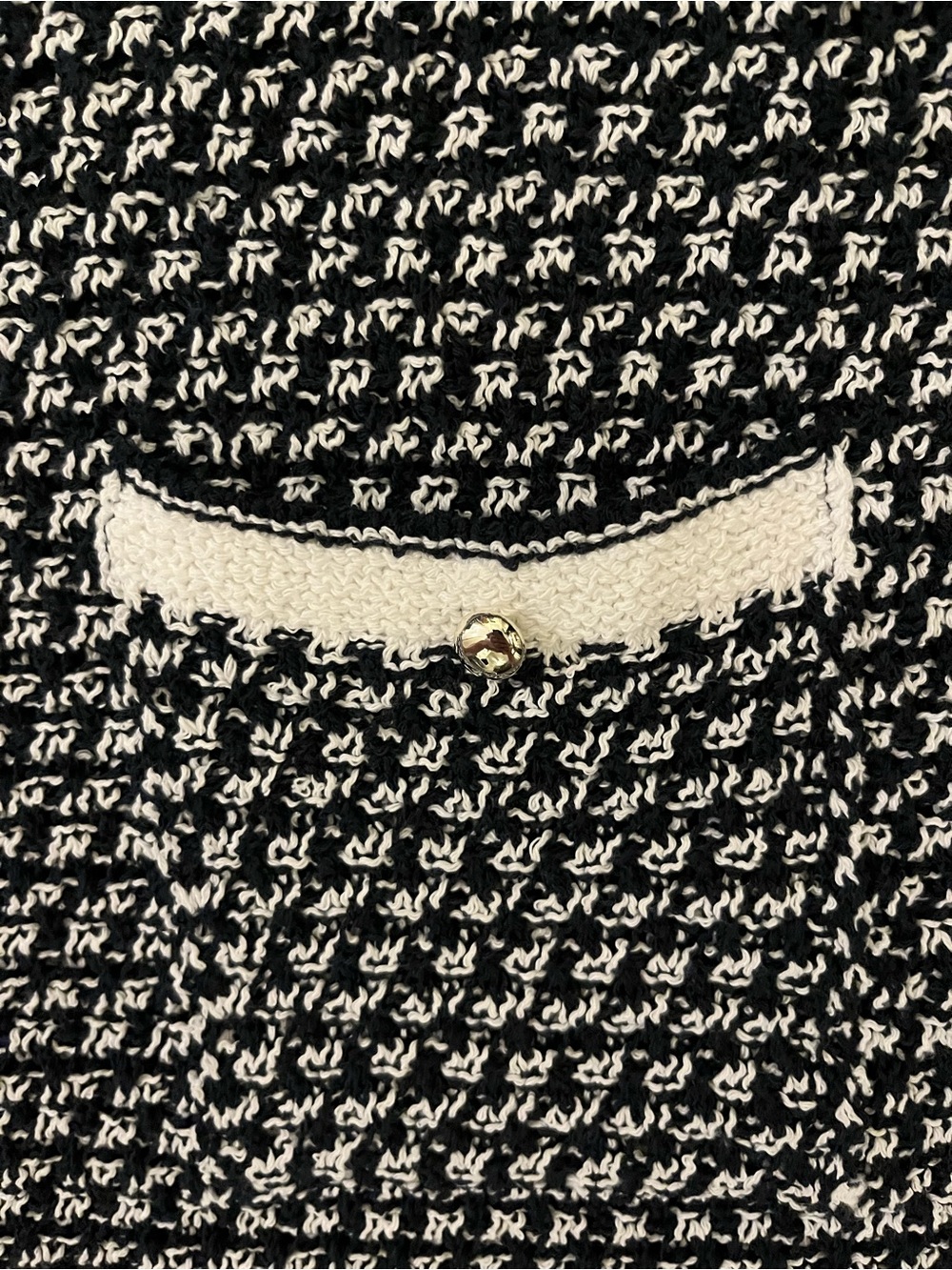 H&M Navy and White Tweed Sleeveless Dress - Picture 4 of 5